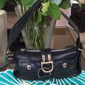 Christian Dior black leather bag